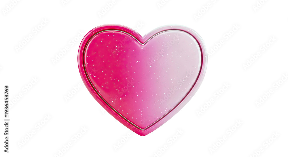 Obraz premium Glittering Pink Heart with Gradient