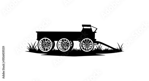 Vintage Farm Wagon Vector Illustration