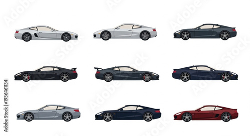 Various Cars Side View Profiles.