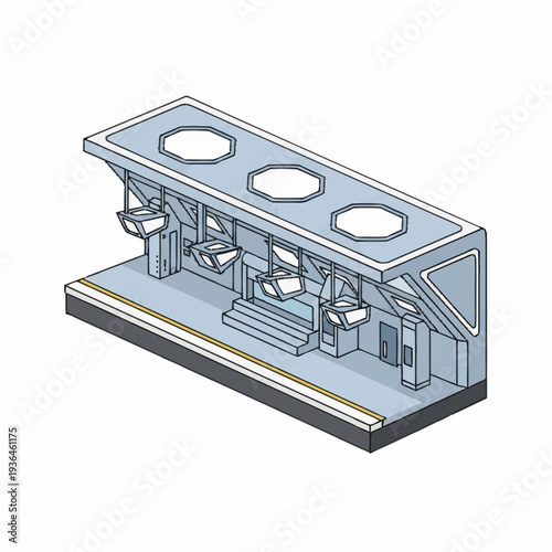 Industrial Machine with Circular Openings and Internal Mechanisms.