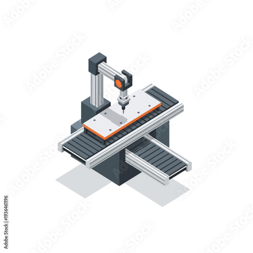 CNC milling machine industrial equipment for precision manufacturing.