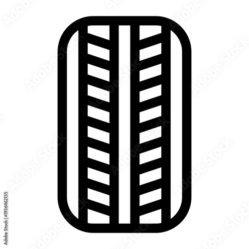 Car Tire Tread Icon - Auto Rubber Pattern Symbol