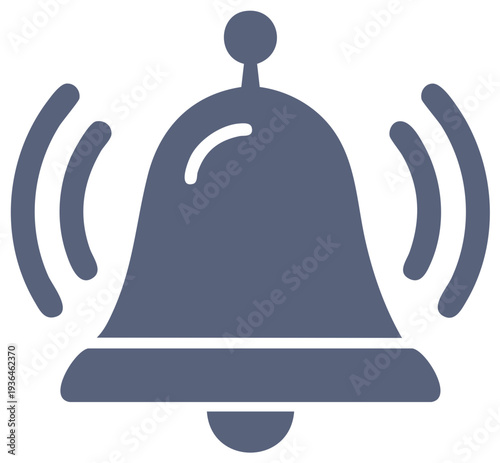 Vector illustration of a bell, signaling or announcing an important event.