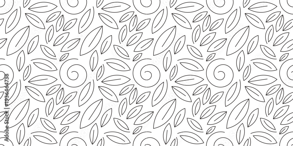 Fototapeta premium Design background line stroke leaf thin repeat unique abstract