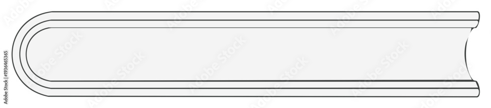 Obraz premium Abstract illustration of a white rectangular shape with rounded corners