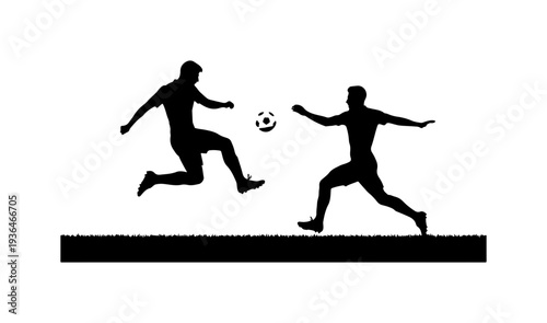 Soccer Players Competing for Ball