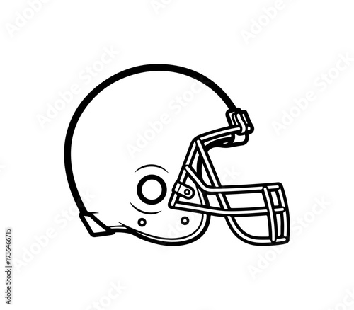American Football Player Helmet Vector Illustration