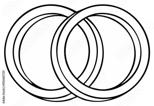 Interlocking Rings, Geometric Illustration