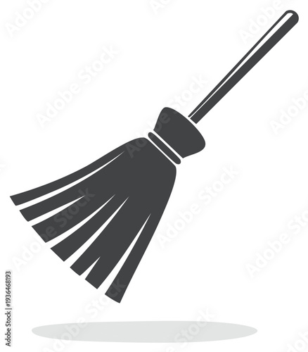 Broom vector illustration for cleaning housework and seasonal concepts