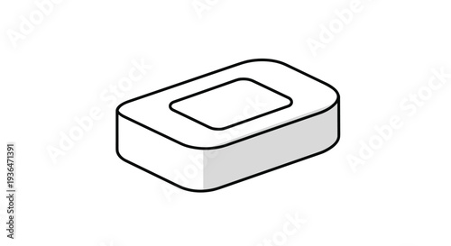 Simple rectangular bar of soap with a smooth texture is shown from an isometric angle on a plain white background.