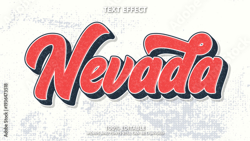 Premium Nevada text effect, editable casino and vegas text style