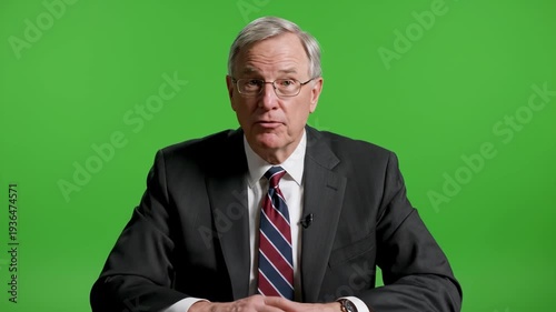 Mature Businessman Speaking with Confidence and Authority