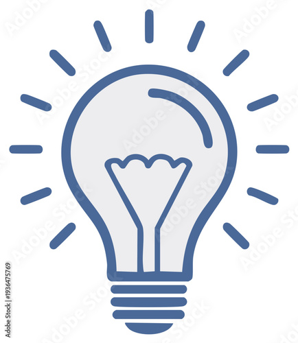 Glowing Light Bulb Illustration Symbolizes Innovation Ideas or Creative Thinking Generation of a Solution or Discovering New Inspiration