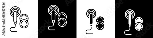Polisher black and white icon design concept