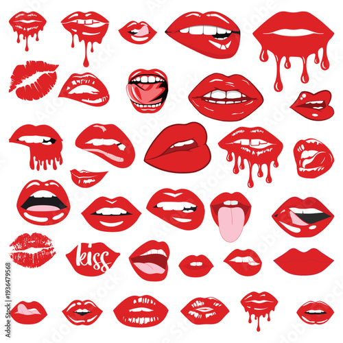 Lips - Mouth - Kiss Set
