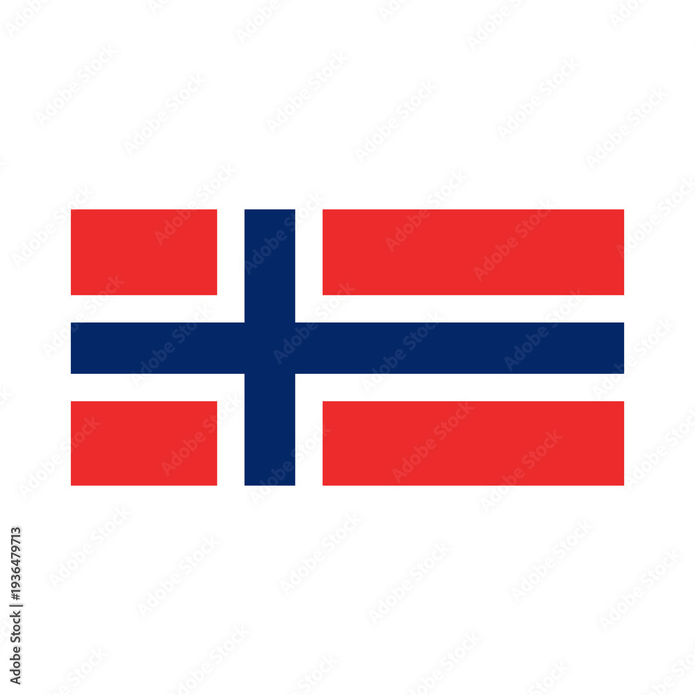 Fototapeta premium Norway Flag Rectangle Icon