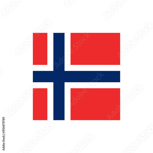 Norway Flag Sharp Square Icon