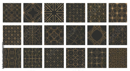 Collection of textured stone tiles arranged in a grid pattern
