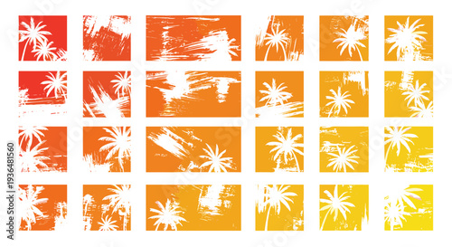 Collection of colorful fireworks explosions in various shapes and sizes