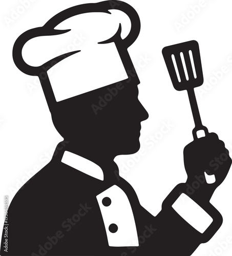 Chef Silhouette with Spatula