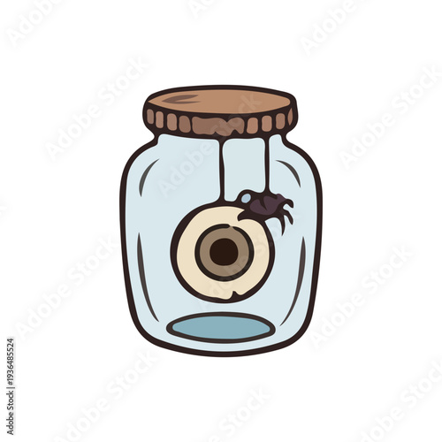 Eyeball in Jar Illustration