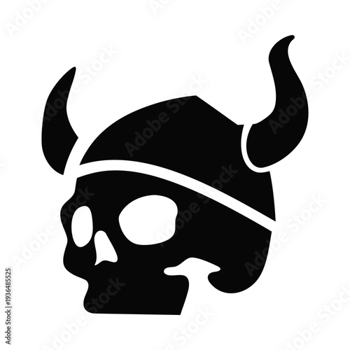 Viking Skull Helmet Symbol