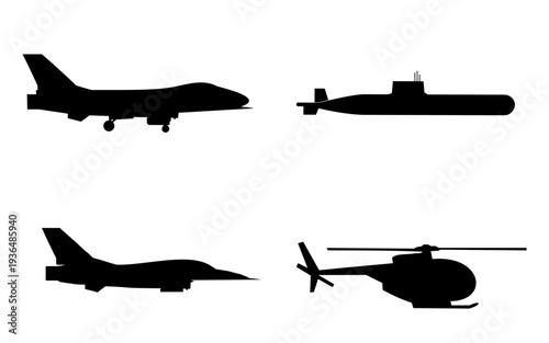 silhouette of airplane,War aeroplane flying over dramatic battlefield sky,Military fighter jet in action during combat mission,Modern war aeroplane attacking target in air strike