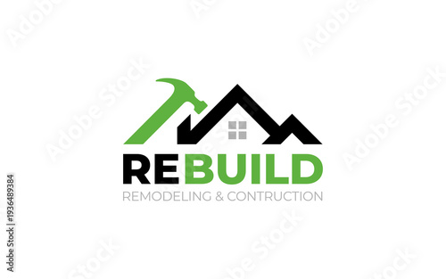 Illustration vector graphic of remodeling and construction, home repair and Building renovation logo design template