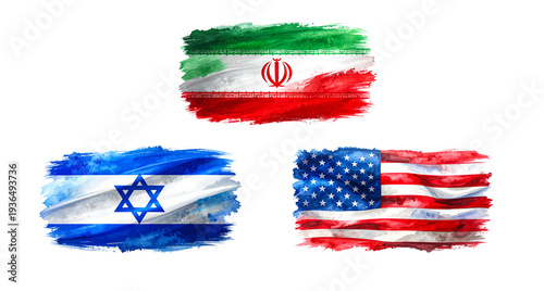 Wallpaper Mural national flag of iran Israel USA. png	 Torontodigital.ca