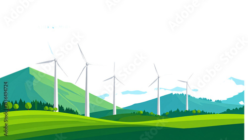 Windmill, wind turbine, renewable energy, eco power, farm windmill, green energy design, silhouette, cad drawing flat vector illustration