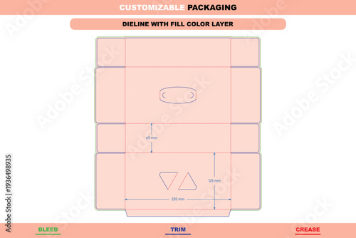 Tissue box dieline editable carton stationery template customizable tuck end design folding packaging mockup layout modern professional branding accurate die line
