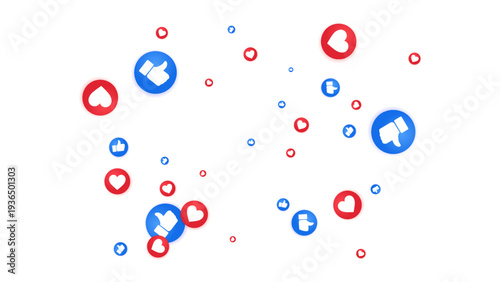 like and love social media background