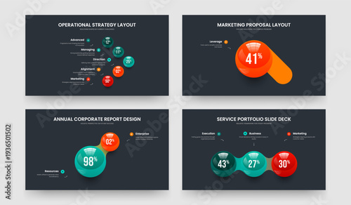 Project Overview Five One Two Three Element Infographic Slideshow Design Vector Illustration Bundle. Elegant Planning 5 1 2 3 Step Graph Frame Template Set.
