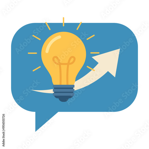 Creative Lightbulb Idea Growth Icon