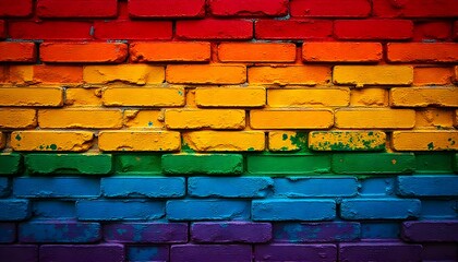 colorful brick wall background