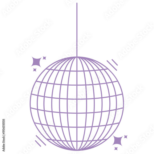 Minimalist Disco Ball Icon