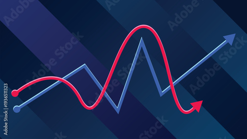 profit and loss graph illustration