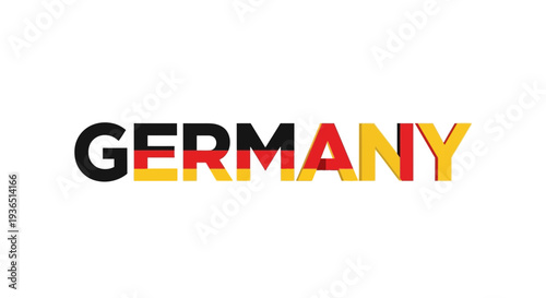 Germany flag wordmark vector
