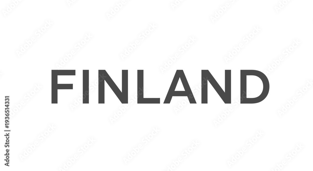 Fototapeta premium Vector illustration of Finland text