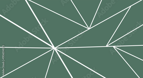 Geometric pattern with white lines on green background