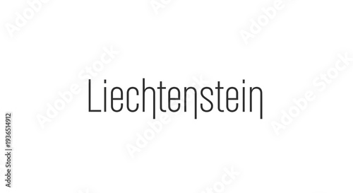Vector country name Liechtenstein