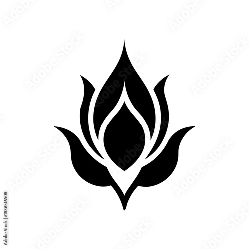 feminine power logo with abstract flower 