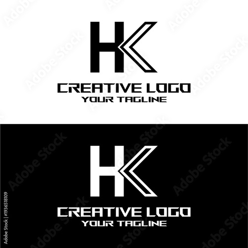 creative letter logo hk design vector