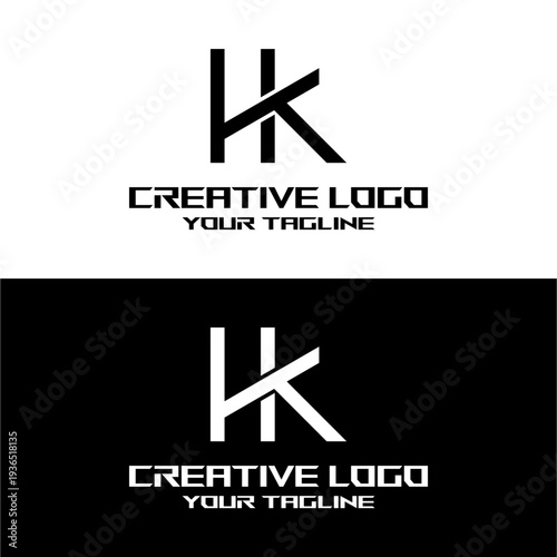 creative letter logo hk design vector