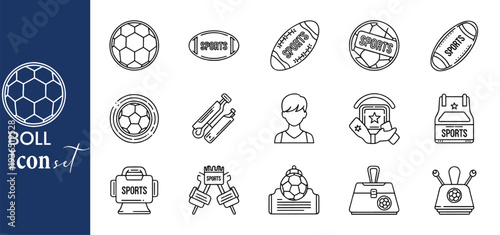 Sports and Fitness Icon Collection for Event Branding and Wellness