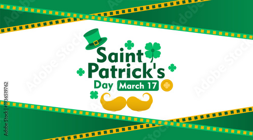 Happy St. Patrick's Day. March 17. Holiday concept. Template for background, banner, card, poster 