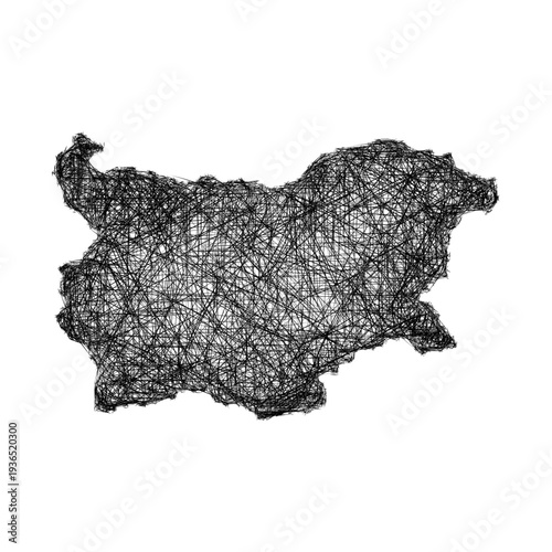 Sketch Bulgaria outline map design