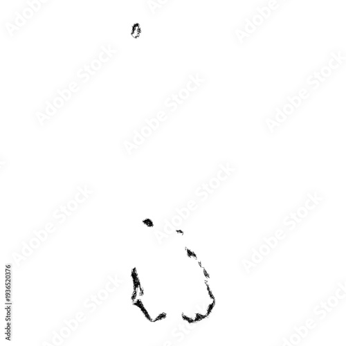 Sketch Cocos Islands outline map design