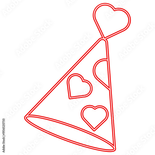Heart Shaped Paperclip Icon