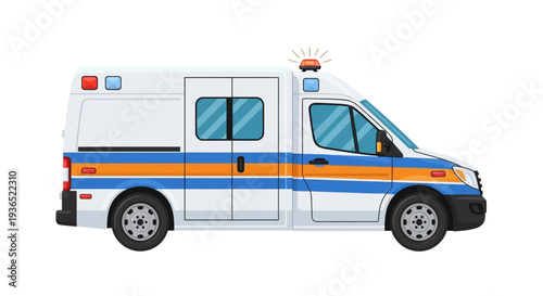 Emergency Ambulance Vehicle - Healthcare, Medical Emergency, and Rescue Service